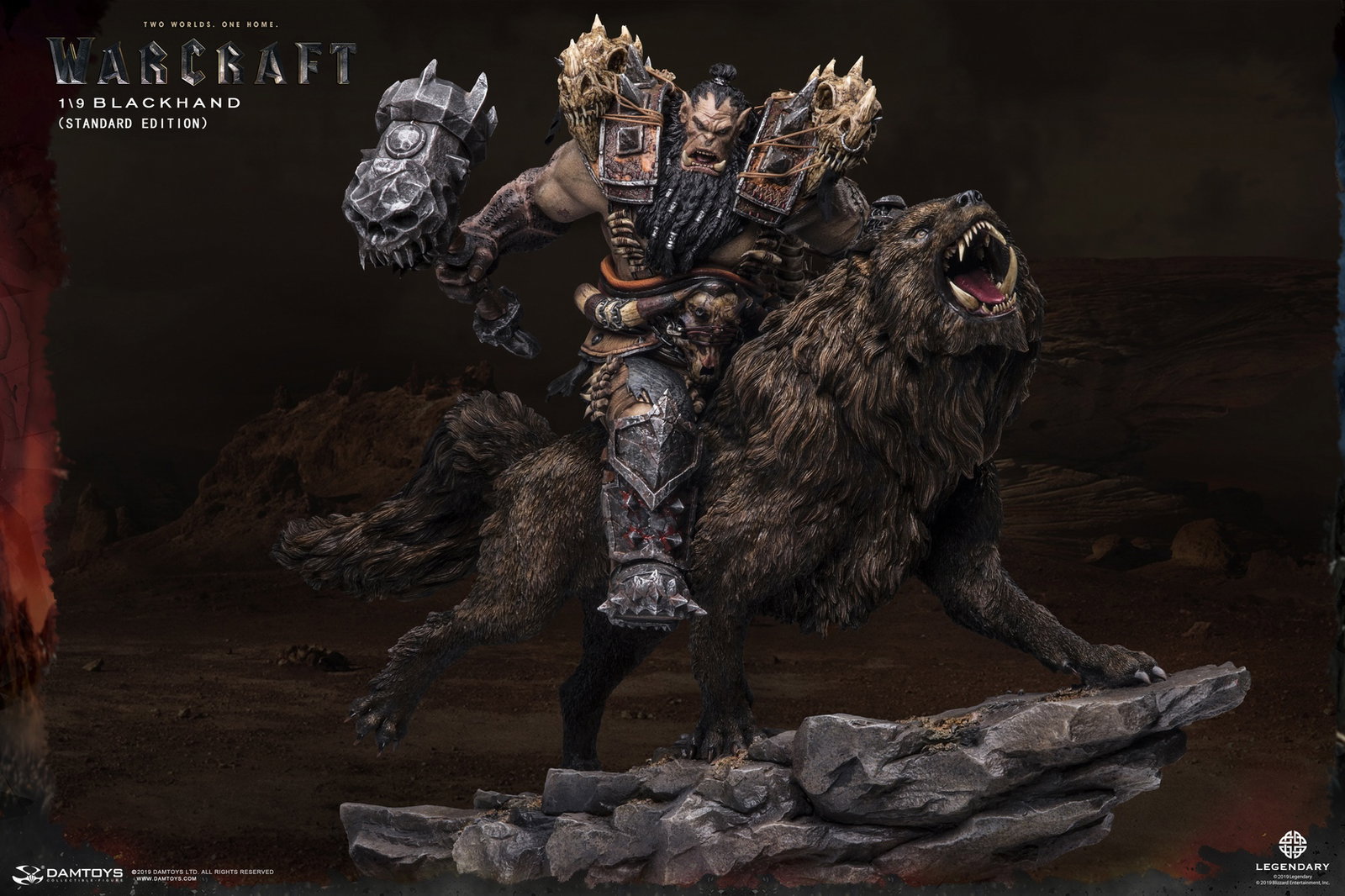 Black Hand Riding a Wolf - Collector's Statue image 3