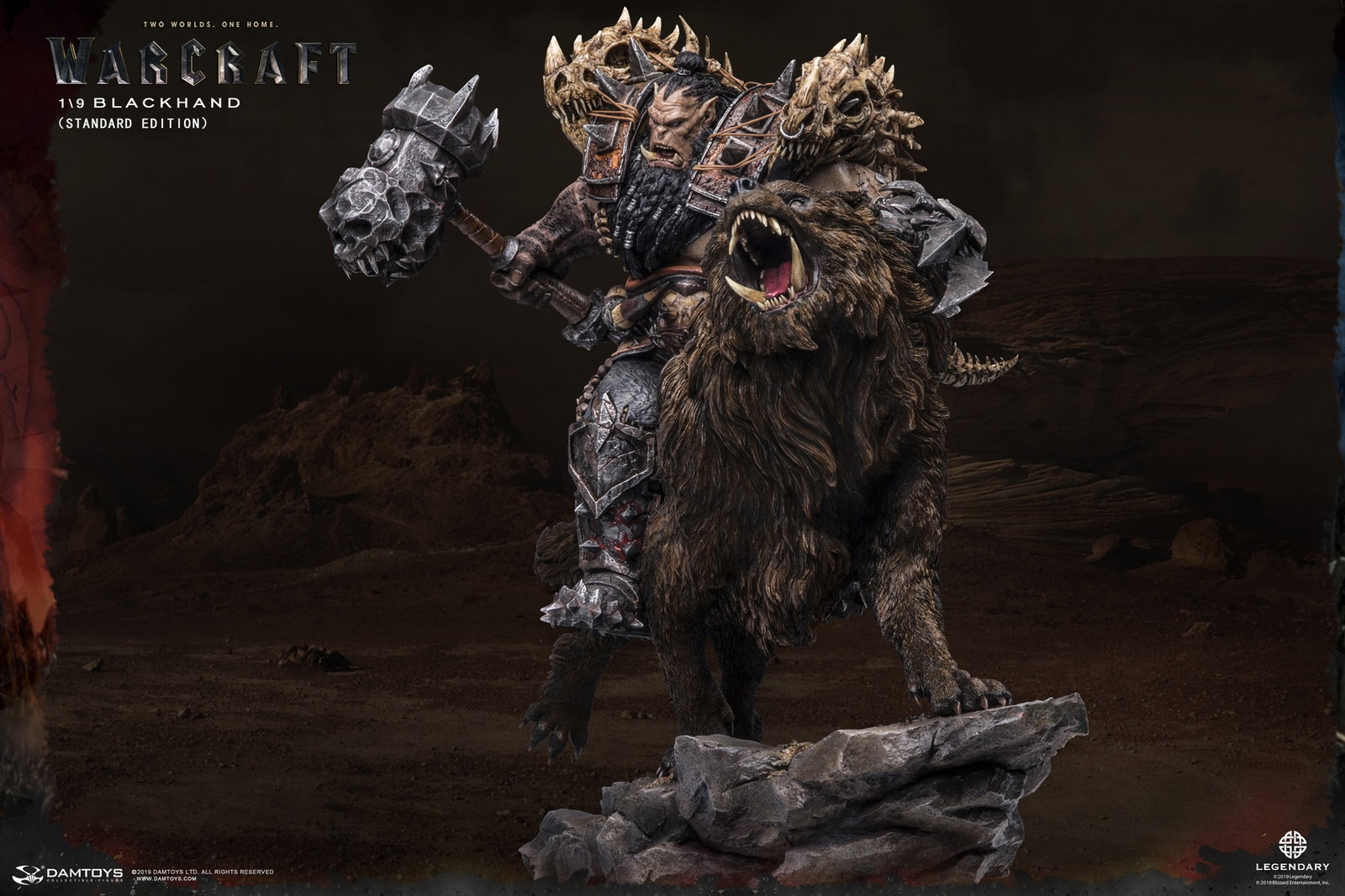 Black Hand Riding a Wolf - Collector's Statue image 4