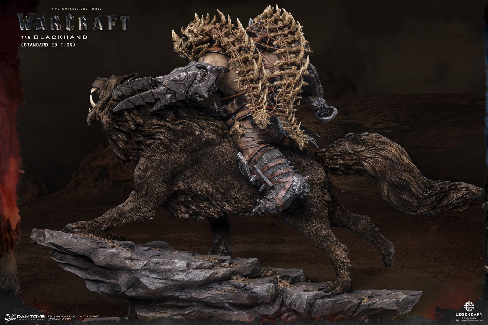 Black Hand Riding a Wolf - Collector's Statue image 5