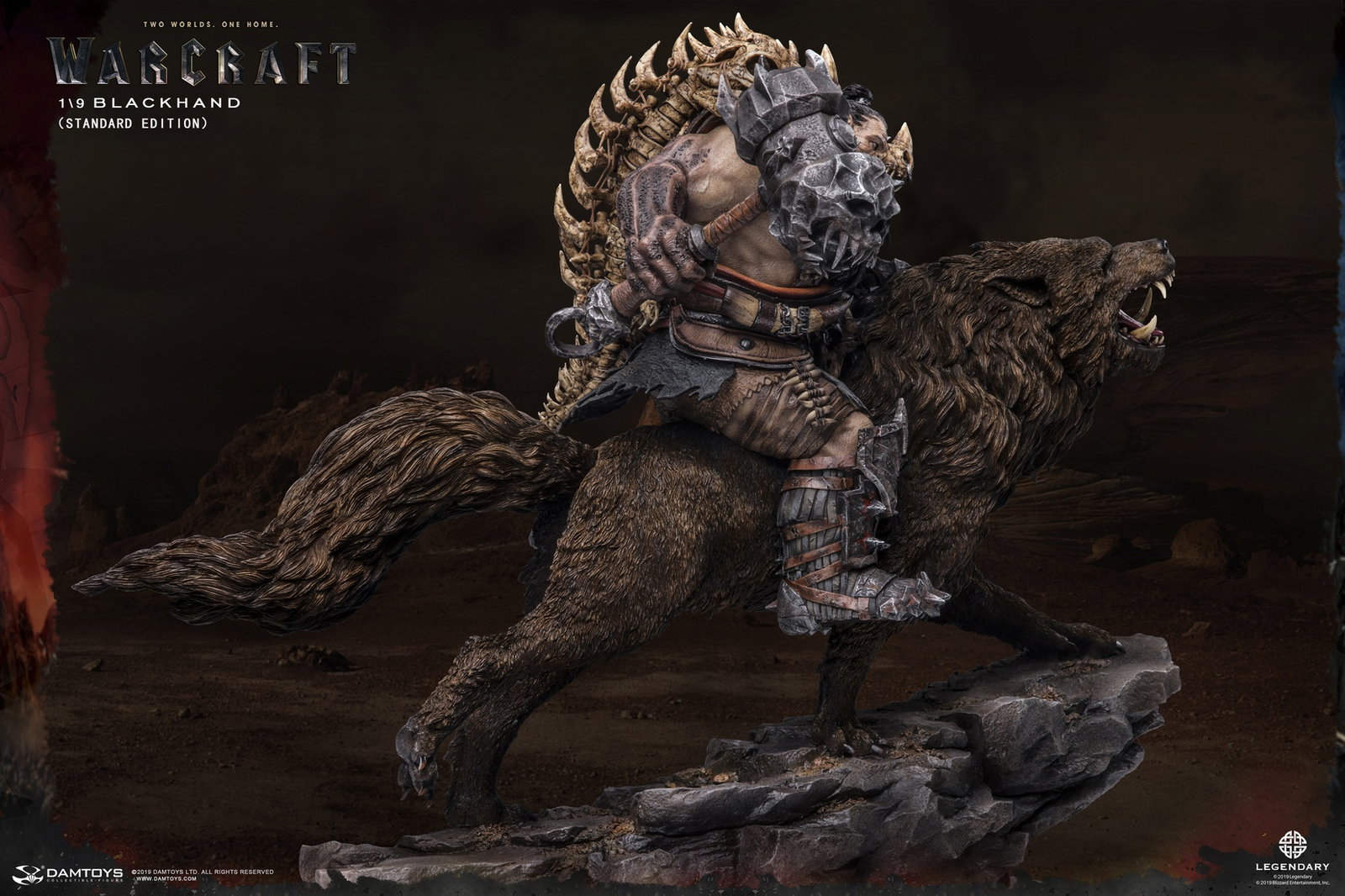 Black Hand Riding a Wolf - Collector's Statue image 6