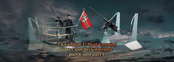 E60059C German U-Boat Conning tower gun deck diorama part C