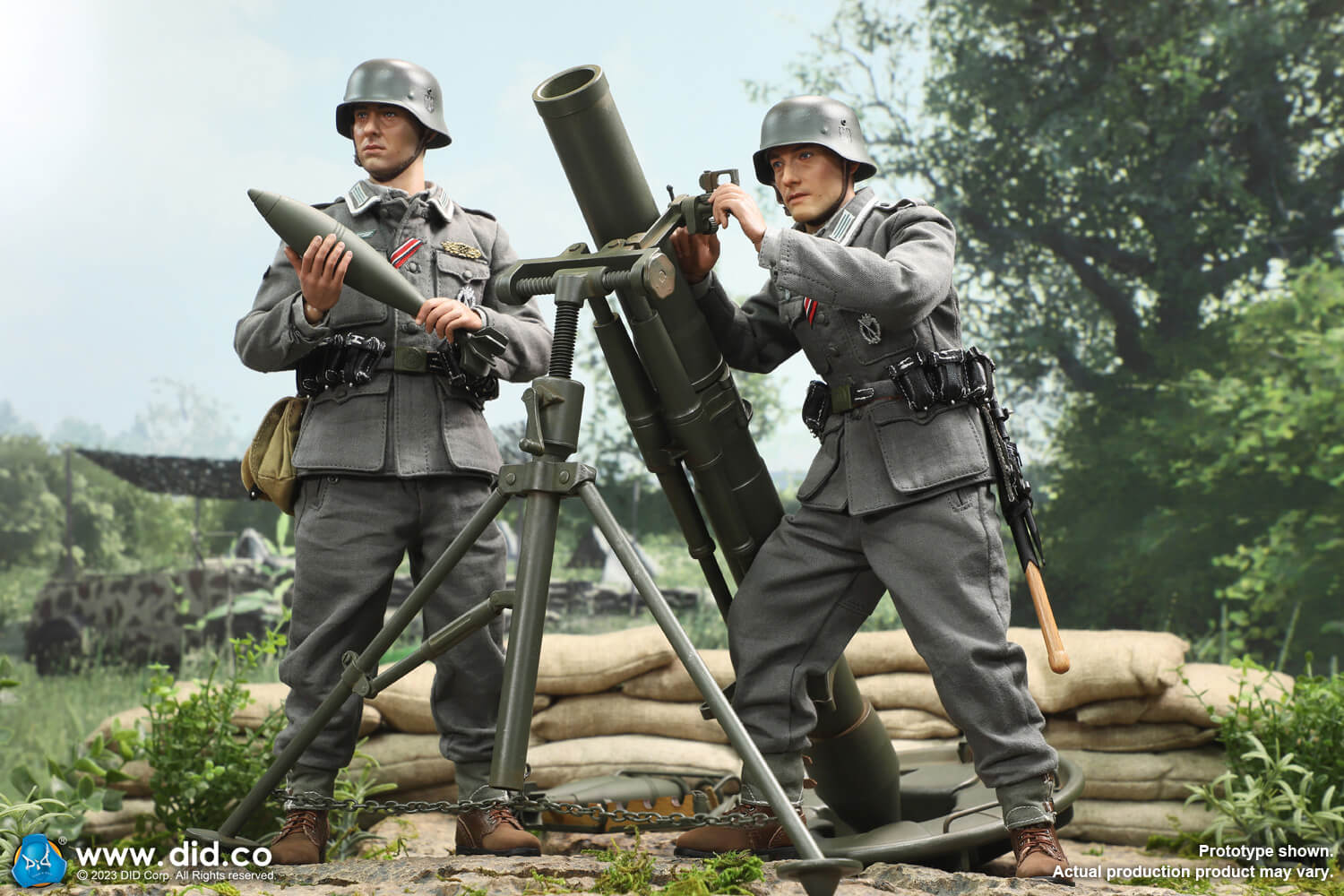 WWII German 12cm Granatwerfer42 Mortar Green image 10