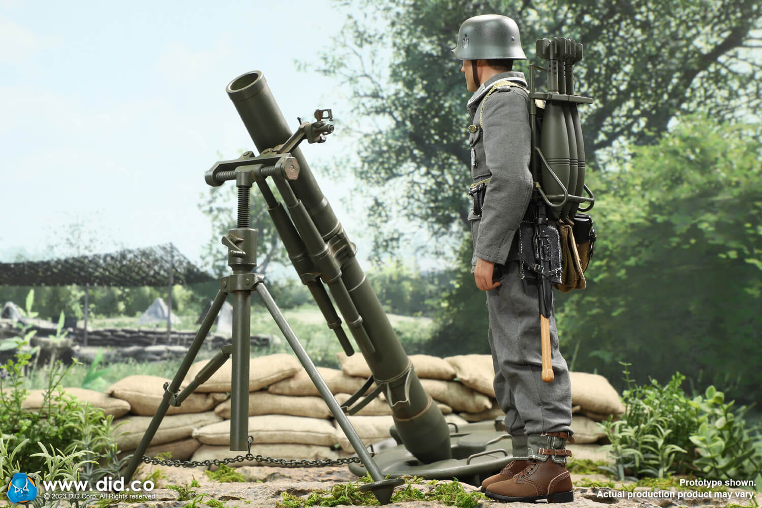 WWII German 12cm Granatwerfer42 Mortar Green image 5