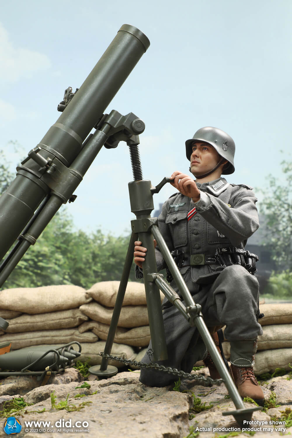 WWII German 12cm Granatwerfer42 Mortar Green image 8