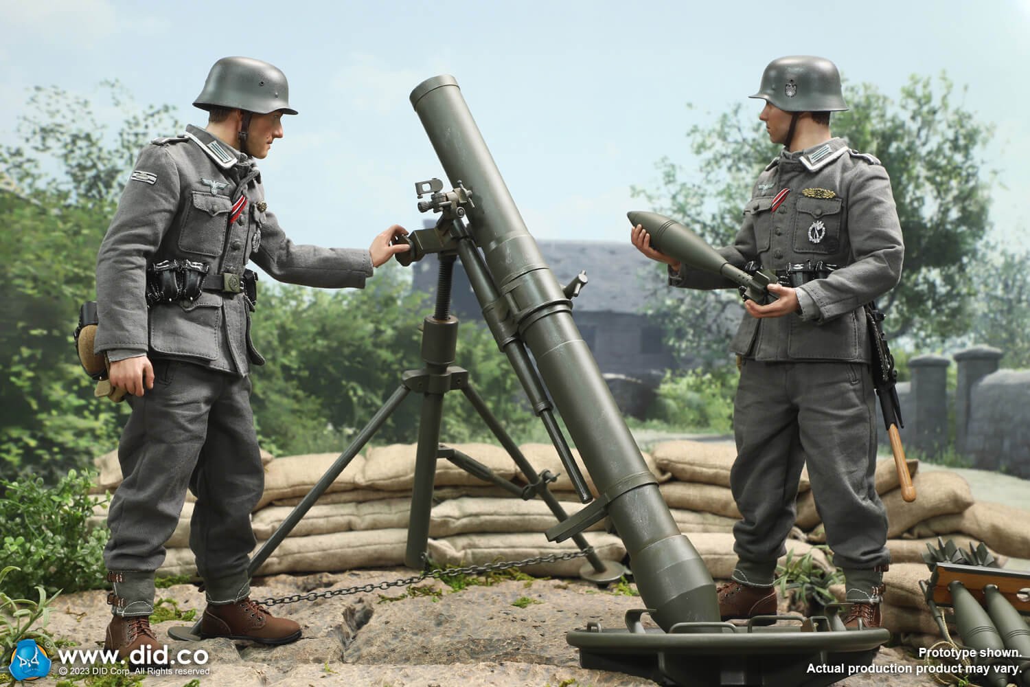 WWII German 12cm Granatwerfer42 Mortar Green image 9