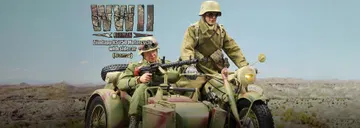WWII German Zündapp KS 750 Motorcycle with sidecar (Camo)
