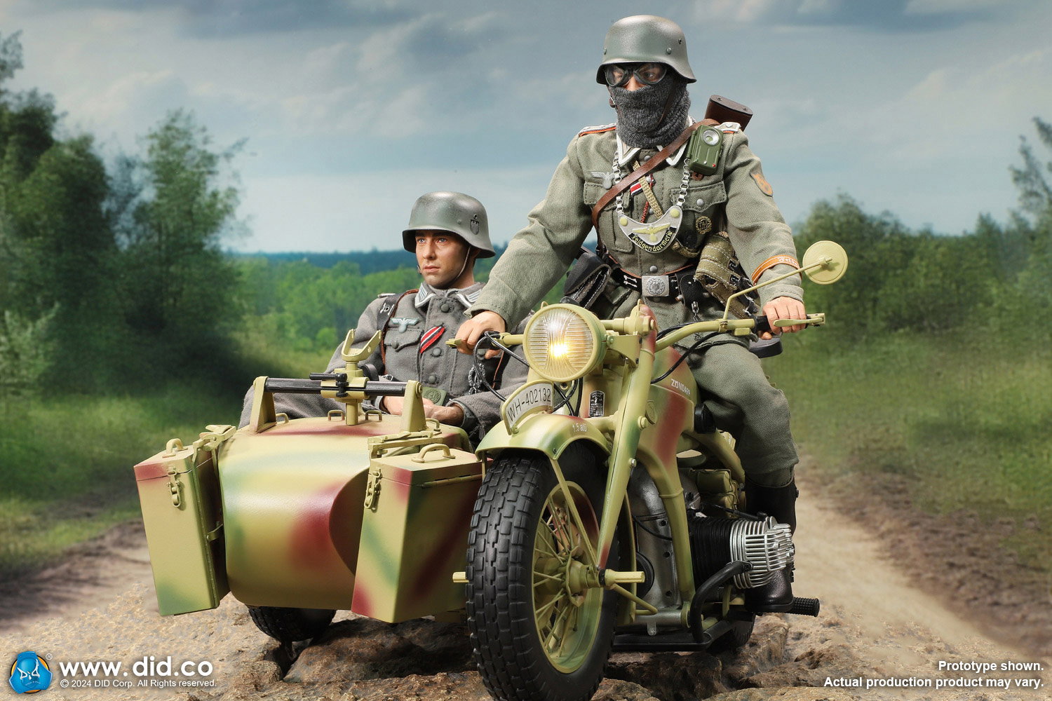 WWII German Zündapp KS 750 Motorcycle with sidecar (Camo) image 10