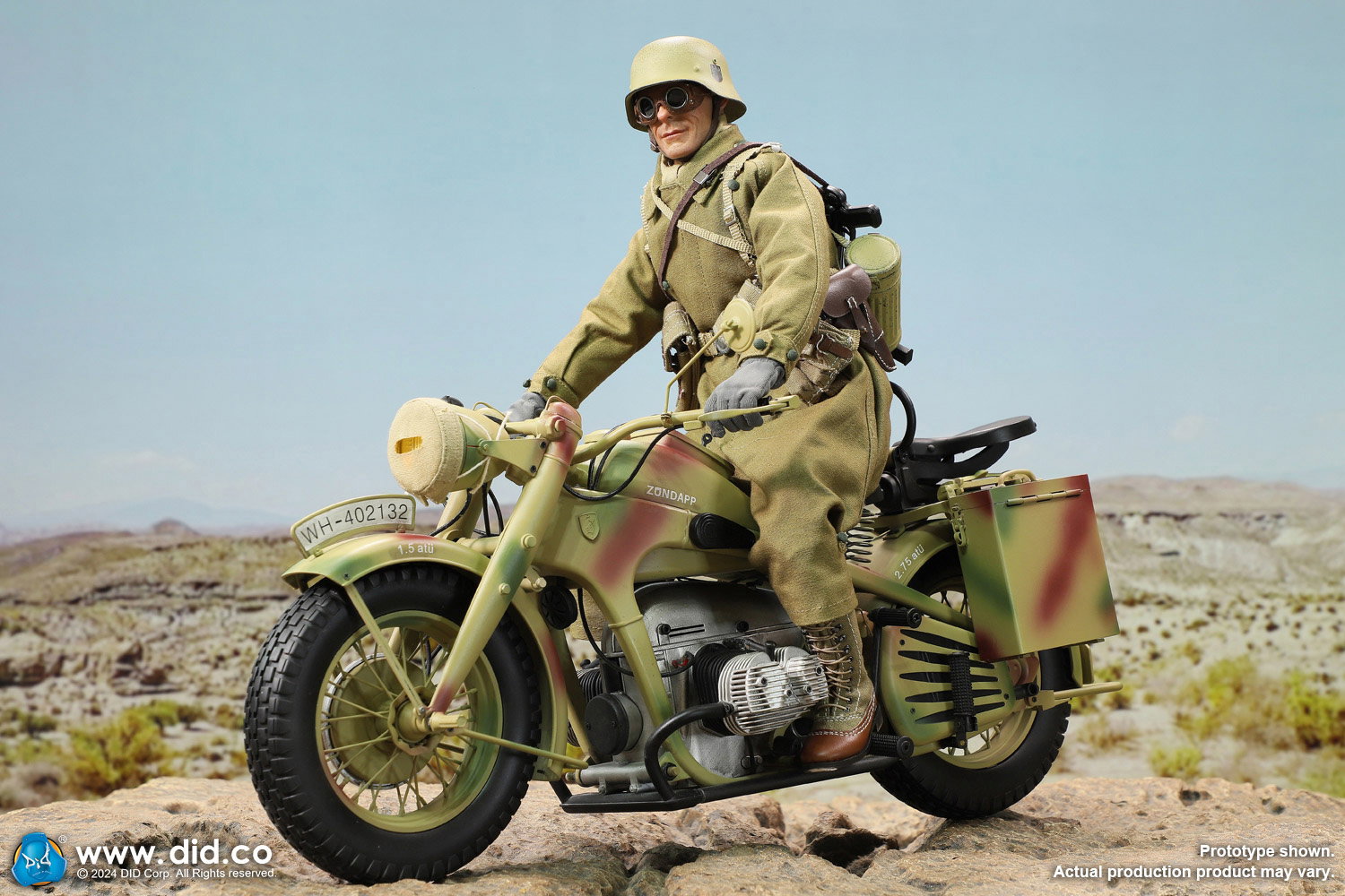 WWII German Zündapp KS 750 Motorcycle with sidecar (Camo) image 4