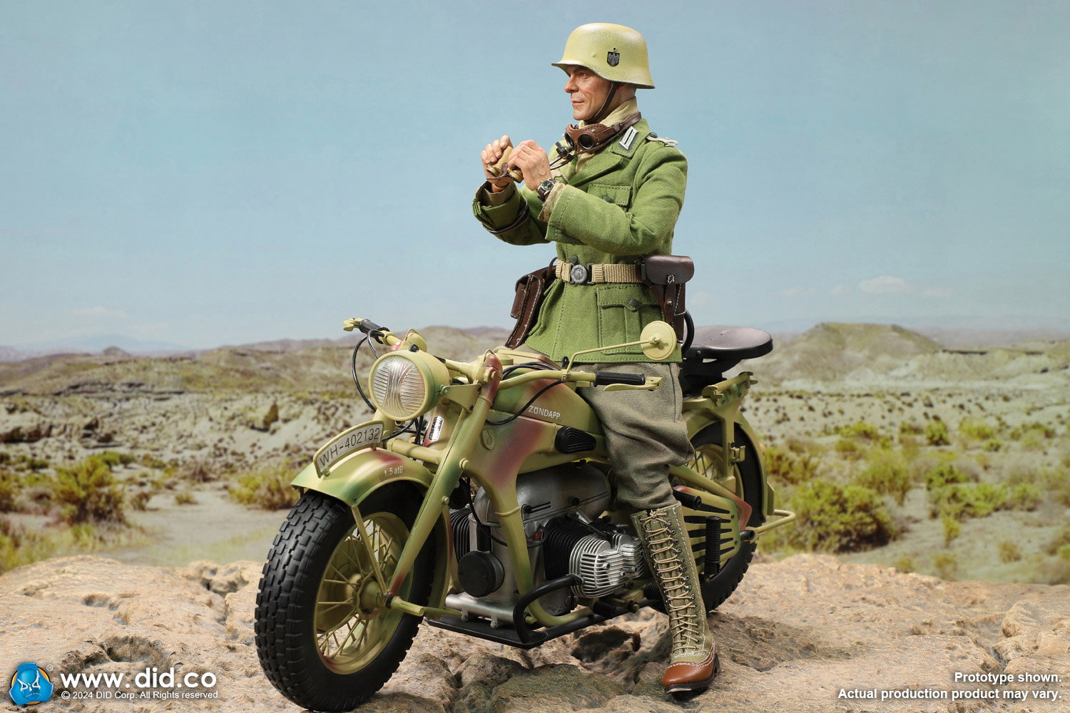 WWII German Zündapp KS 750 Motorcycle with sidecar (Camo) image 6