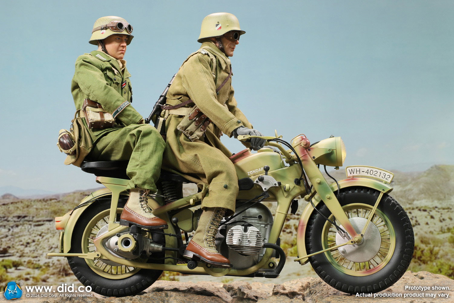 WWII German Zündapp KS 750 Motorcycle with sidecar (Camo) image 7