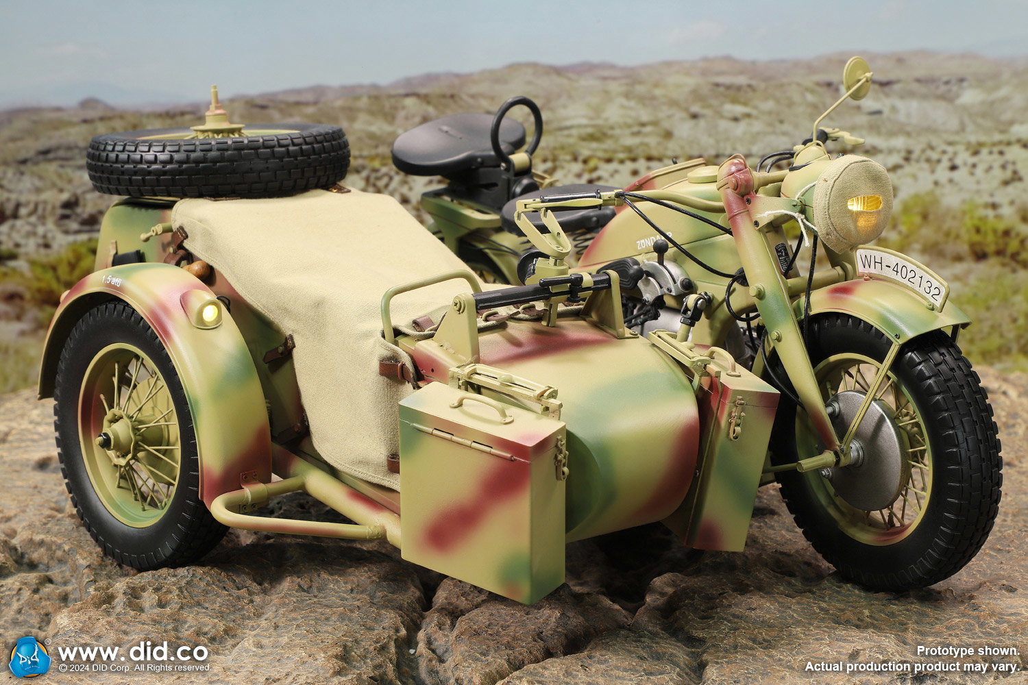 WWII German Zündapp KS 750 Motorcycle with sidecar (Camo) image 9