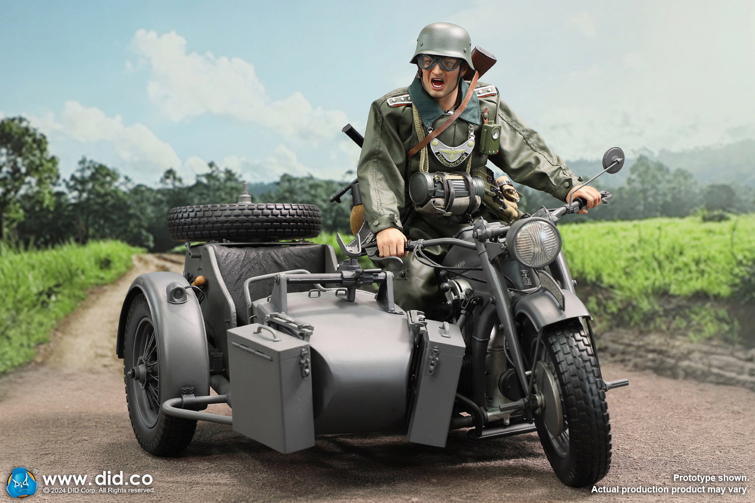 WWII German Zündapp KS 750 Motorcycle with sidecar (Grey) image 10