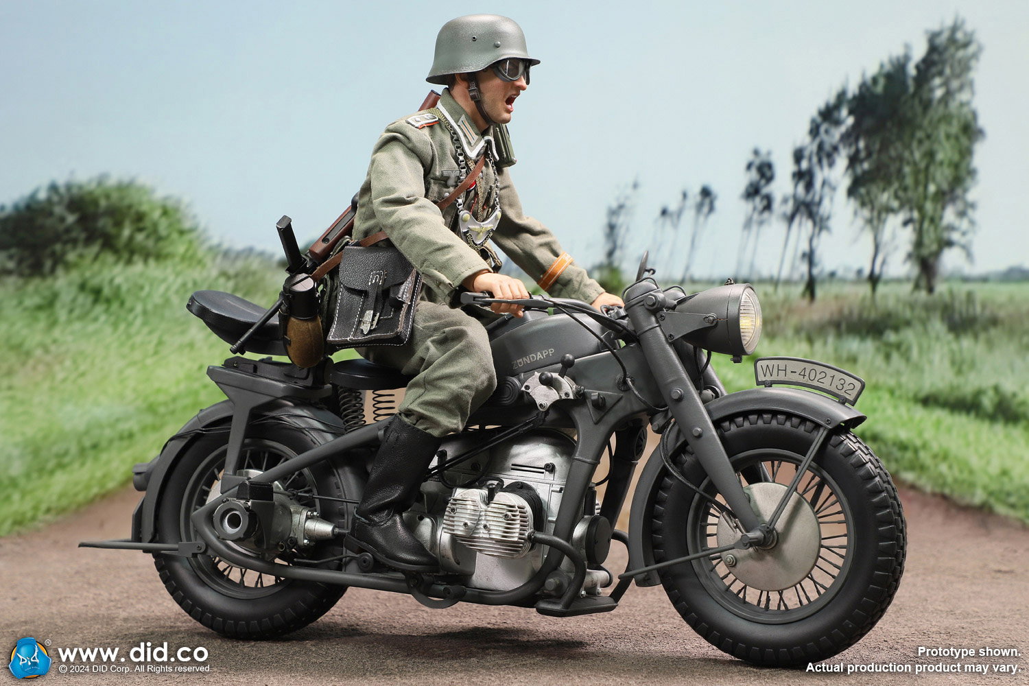 WWII German Zündapp KS 750 Motorcycle with sidecar (Grey) image 4