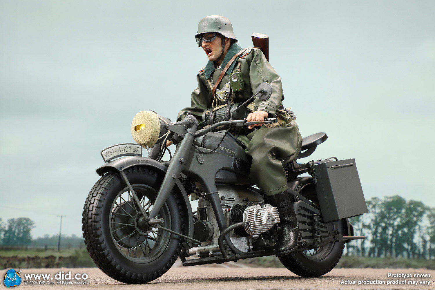 WWII German Zündapp KS 750 Motorcycle with sidecar (Grey) image 6