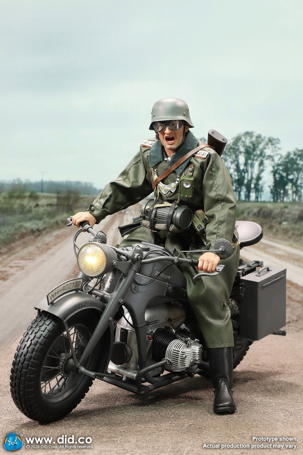 WWII German Zündapp KS 750 Motorcycle with sidecar (Grey) image 8