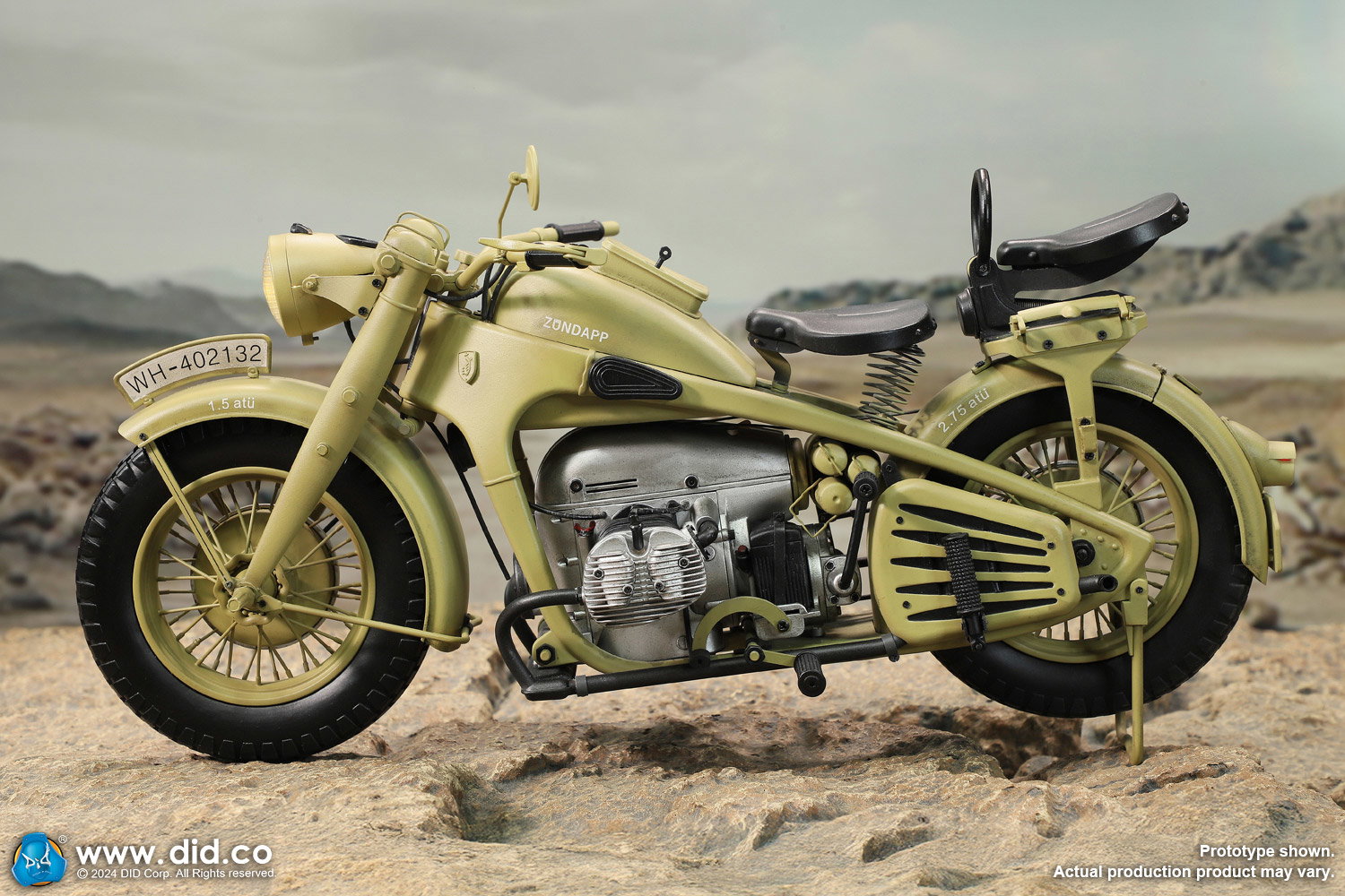 WWII German Zündapp KS 750 Motorcycle with sidecar (Sand) image 2