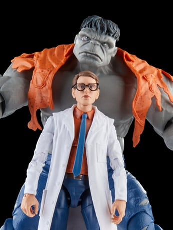 The Avengers 60th Anniversary Marvel Legends Gray Hulk and Dr. Bruce Banner Two-Pack image 2