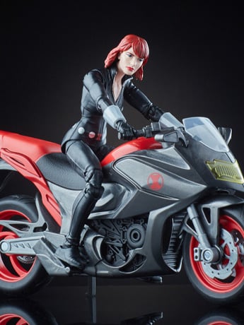 Black Widow Marvel Legends Black Widow with Motorcycle Exclusive image 2