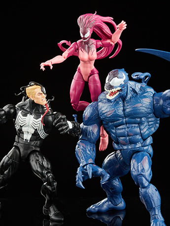 Venom Marvel Legends Venom, Marvel's Riot & Agony Exclusive Three-Pack image 2