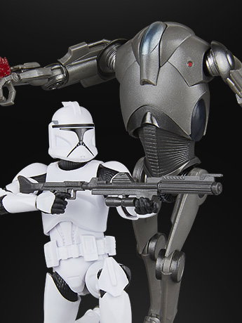 Star Wars: The Black Series Phase 1 Clone Trooper and Super Battle Droid Two-Pack (Attack of the Clones) image 2