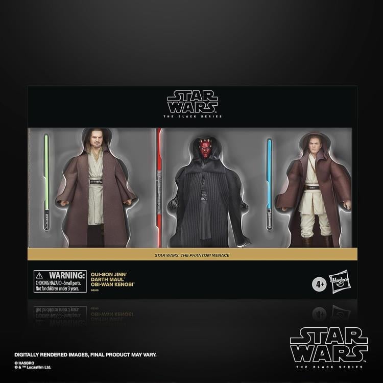 Star Wars: The Black Series Qui-Gon Jinn, Darth Maul and Obi-Wan Kenobi Three-Pack (The Phantom Menace) image 10