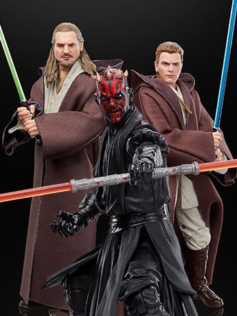 Star Wars: The Black Series Qui-Gon Jinn, Darth Maul and Obi-Wan Kenobi Three-Pack (The Phantom Menace) image 2