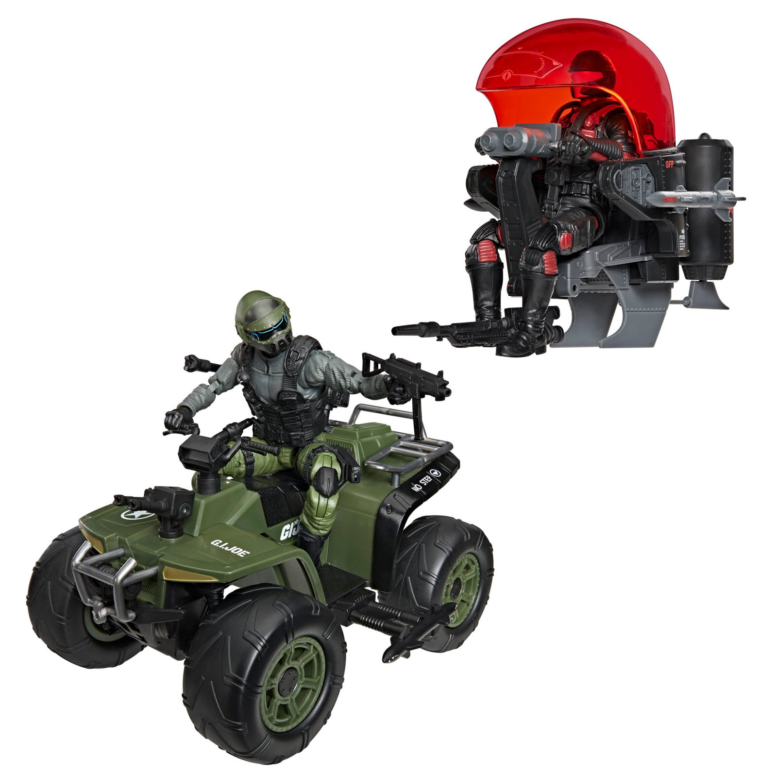 G.I. Joe Classified Series #218 Snake Eyes & Varmint ATV vs. Stealth Viper & Cobra Stealth Flight Pod (Trubble Bubble) Two-Pack image 3
