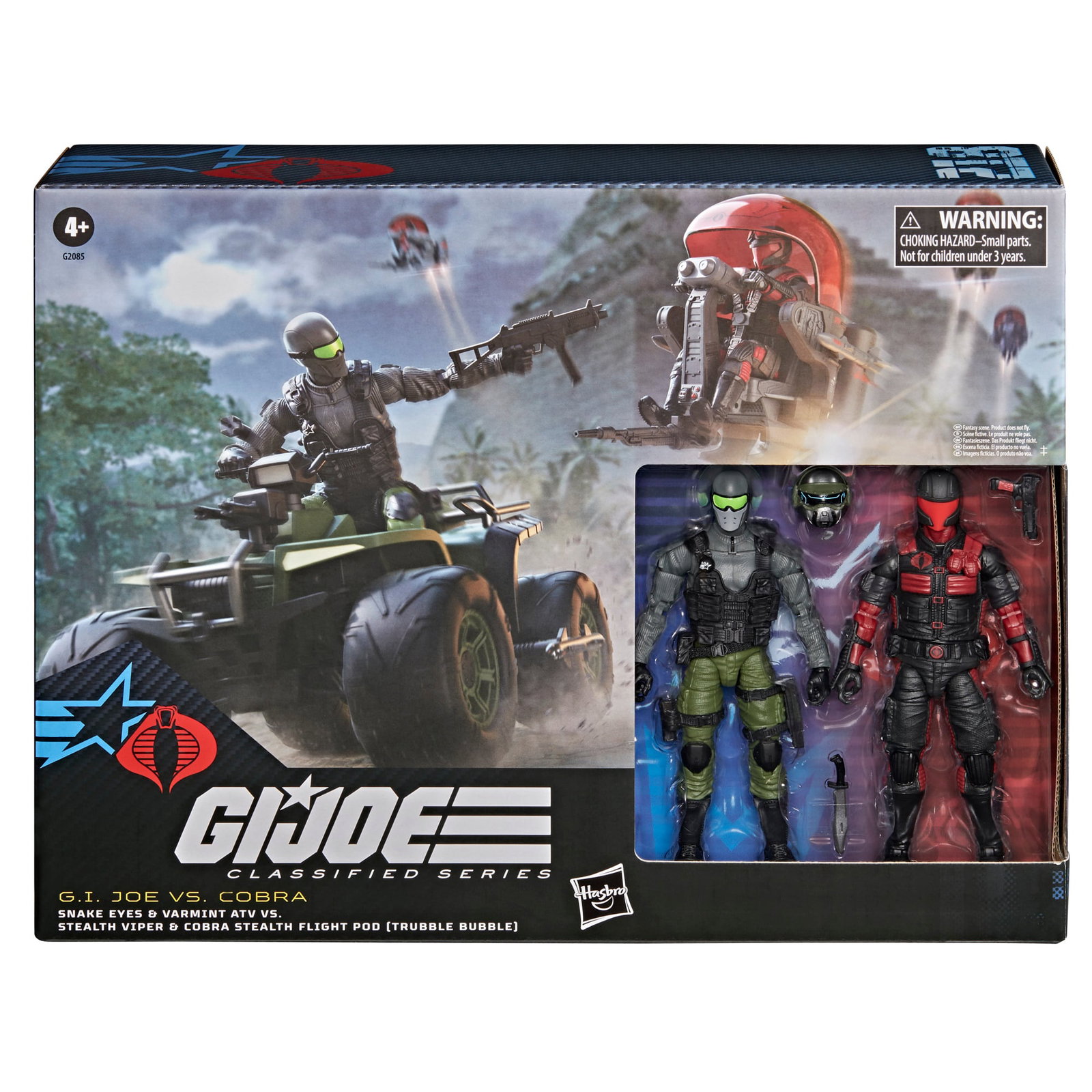 G.I. Joe Classified Series #218 Snake Eyes & Varmint ATV vs. Stealth Viper & Cobra Stealth Flight Pod (Trubble Bubble) Two-Pack image 7