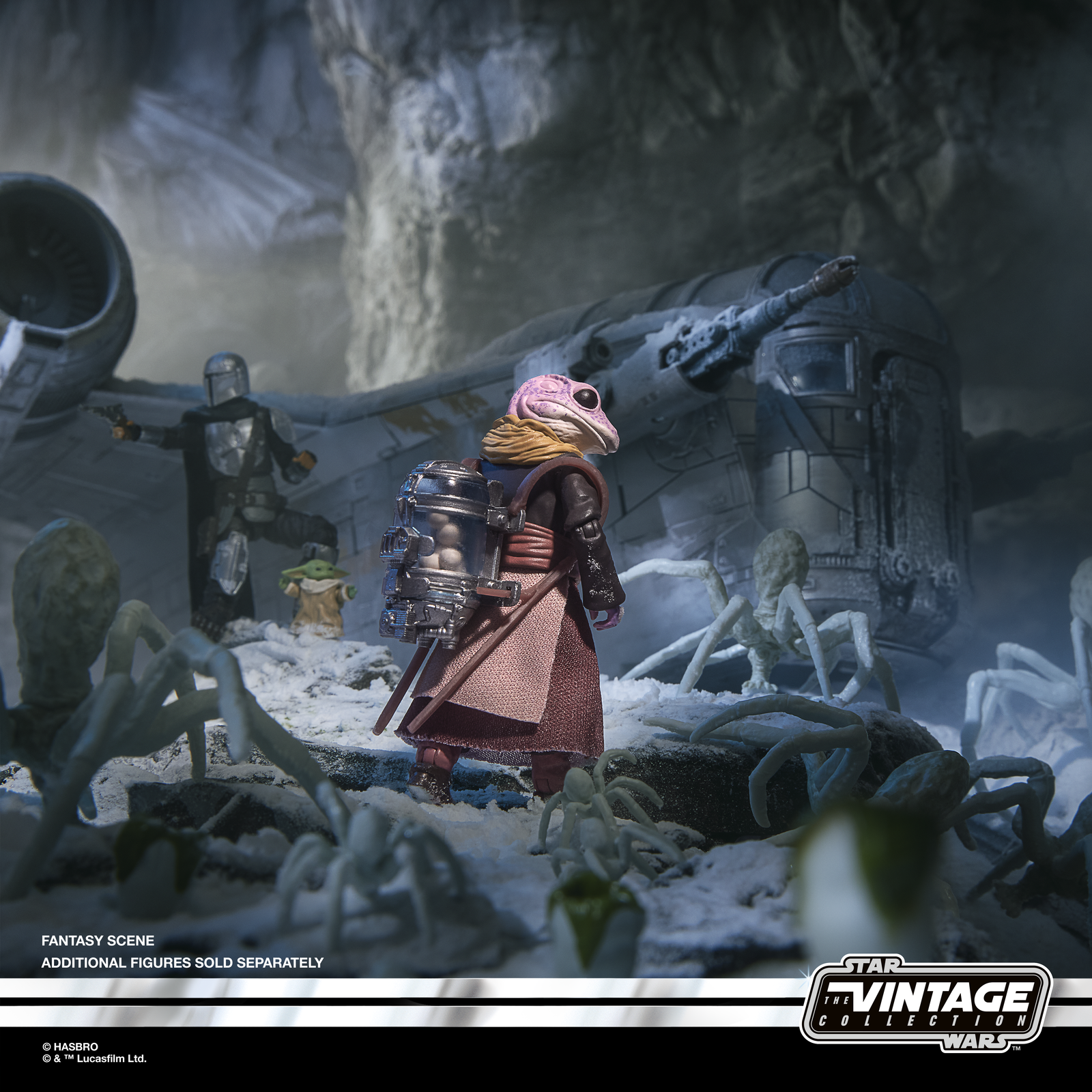 Star Wars: The Vintage Collection Carson Teva, Trapper Wolf, and Frog Lady Three-Pack (The Mandalorian) image 10