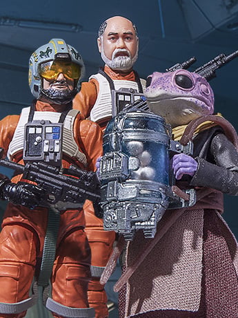 Star Wars: The Vintage Collection Carson Teva, Trapper Wolf, and Frog Lady Three-Pack (The Mandalorian) image 2
