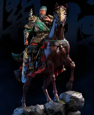 Three Kingdoms Heroes Series Blade-Bearing Martial Saint Guan Yunchang Color Version