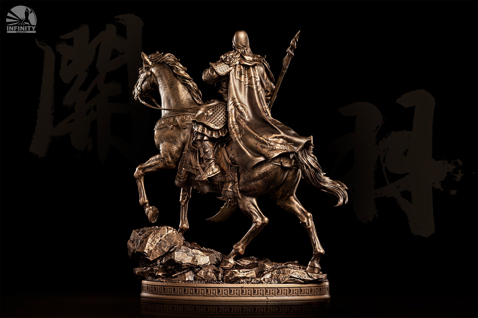 Three Kingdoms Heroes Series Blade-Bearing Martial Saint Guan Yunchang Bronze Version image 2