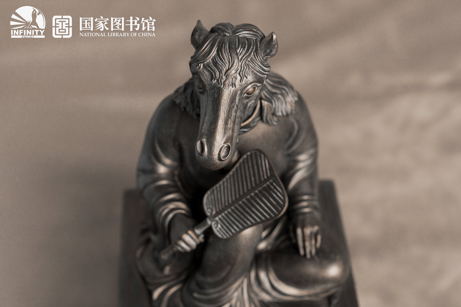 Chinese Zodiac Animal Heads Horse Moonlit Antique Bronze image 8