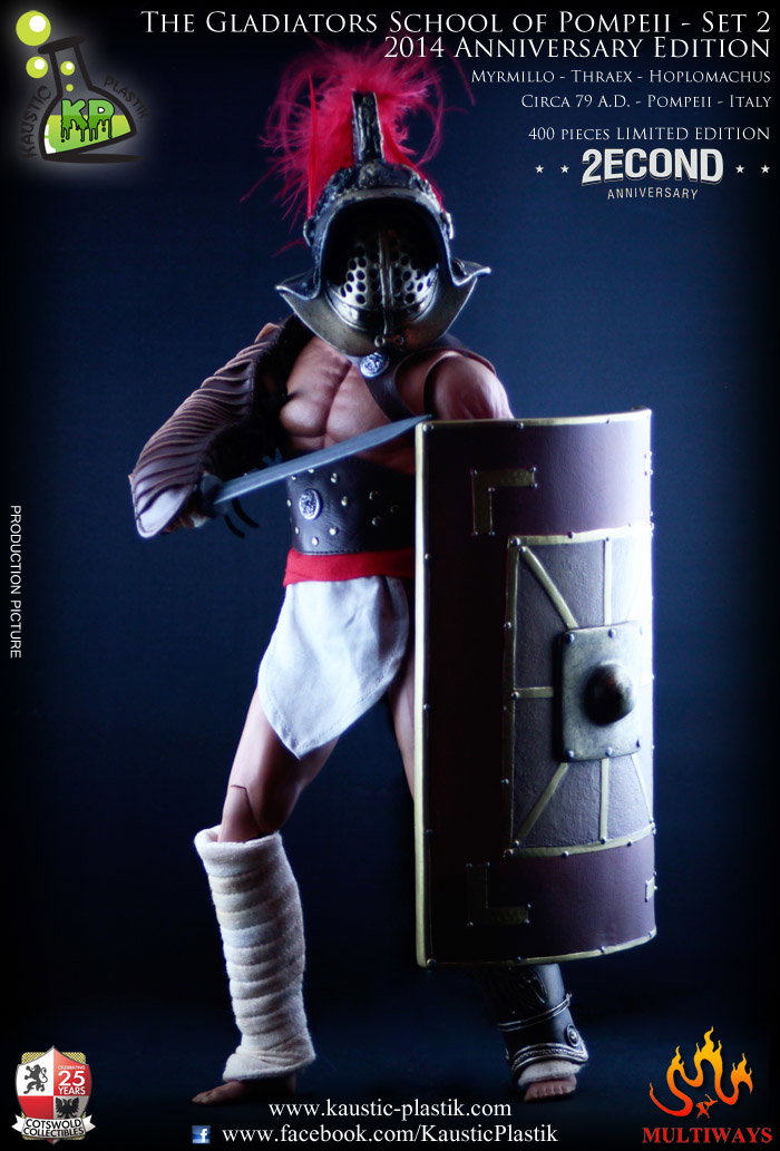 The Gladiators School of Pompeii - Myrmillo Thraex Hoplomachus image 3