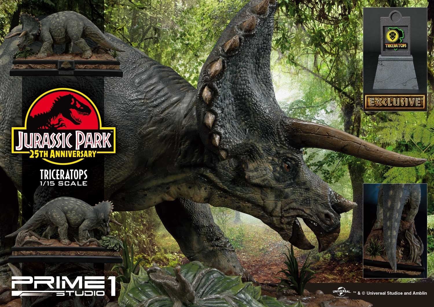 Jurassic Park (Film) Triceratops 1/15 scale EX Version image 3