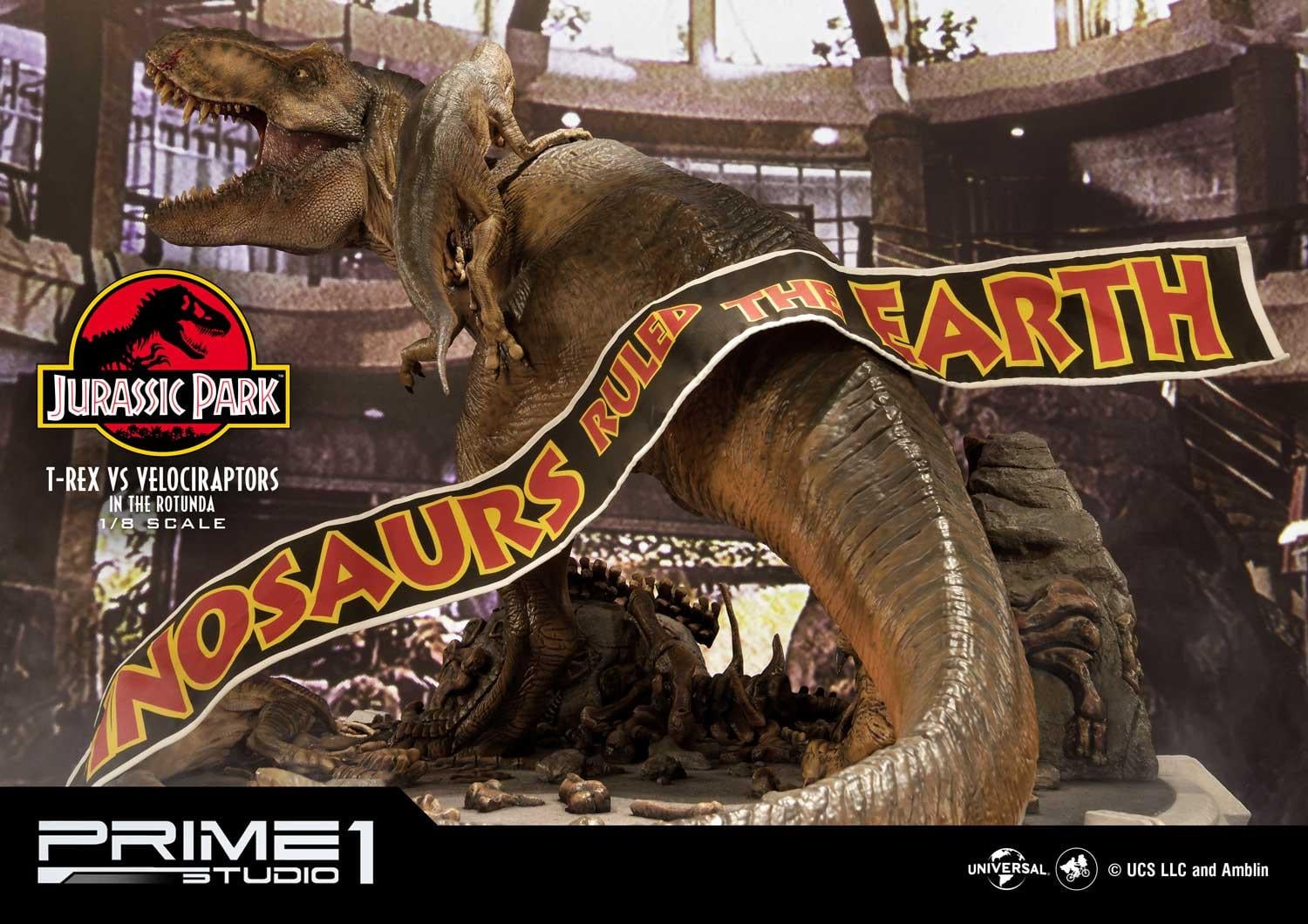Jurassic Park (Film) T-REX VS Velociraptors in the Rotunda image 10