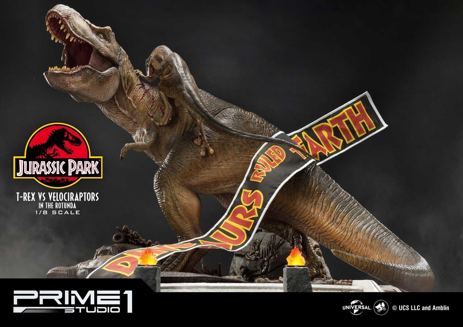 Jurassic Park (Film) T-REX VS Velociraptors in the Rotunda image 1