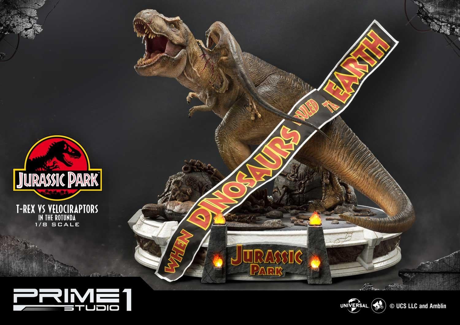 Jurassic Park (Film) T-REX VS Velociraptors in the Rotunda image 2
