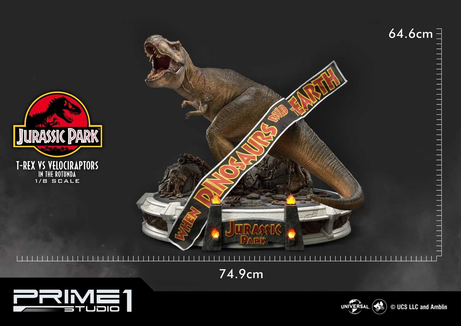 Jurassic Park (Film) T-REX VS Velociraptors in the Rotunda image 5