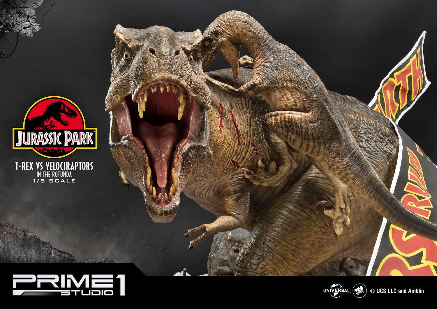 Jurassic Park (Film) T-REX VS Velociraptors in the Rotunda image 9