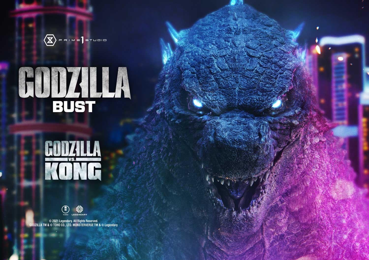 Life Size Godzilla vs Kong Godzilla Bust image 2