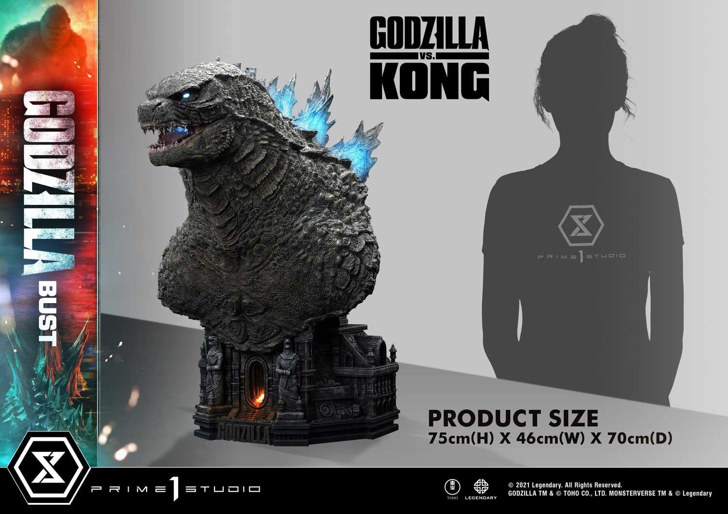 Life Size Godzilla vs Kong Godzilla Bust image 7