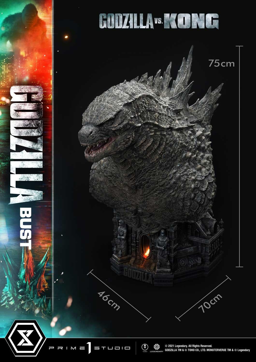 Life Size Godzilla vs Kong Godzilla Bust image 8