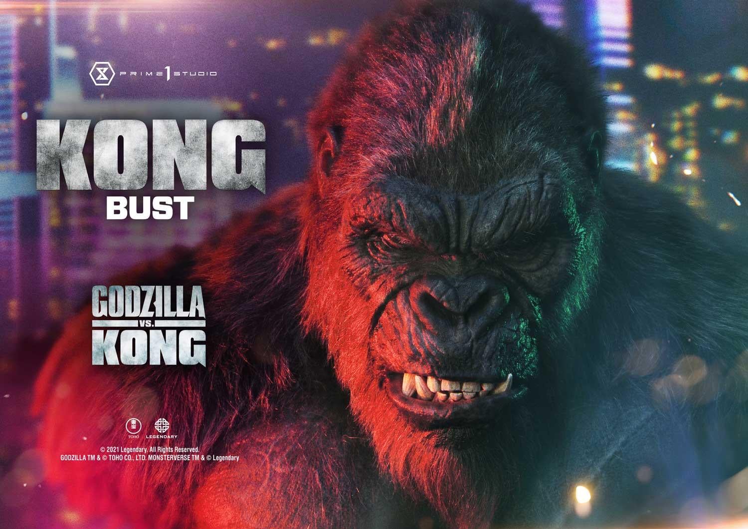 Life Size Godzilla vs Kong Kong Bust image 1
