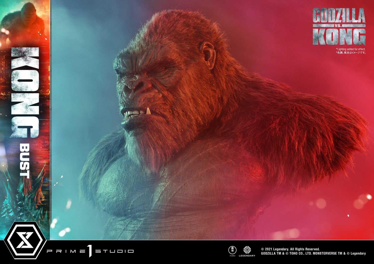 Life Size Godzilla vs Kong Kong Bust image 2