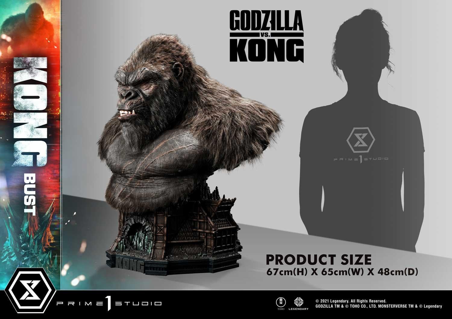 Life Size Godzilla vs Kong Kong Bust image 4