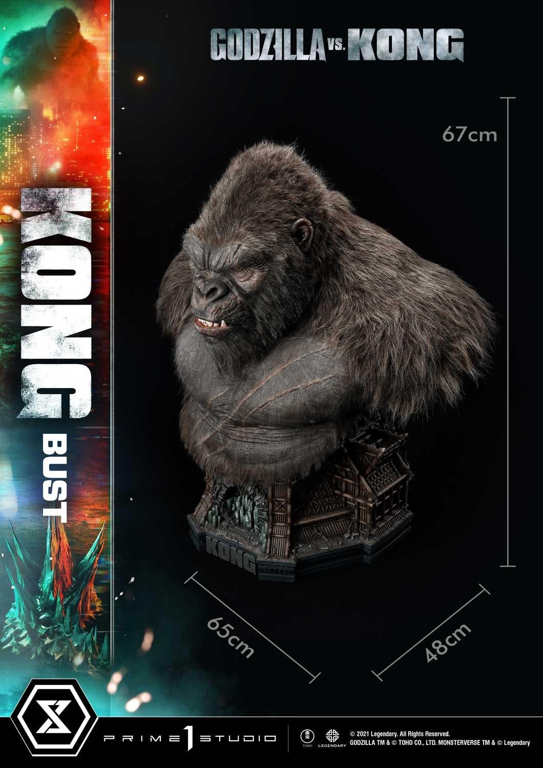 Life Size Godzilla vs Kong Kong Bust image 5