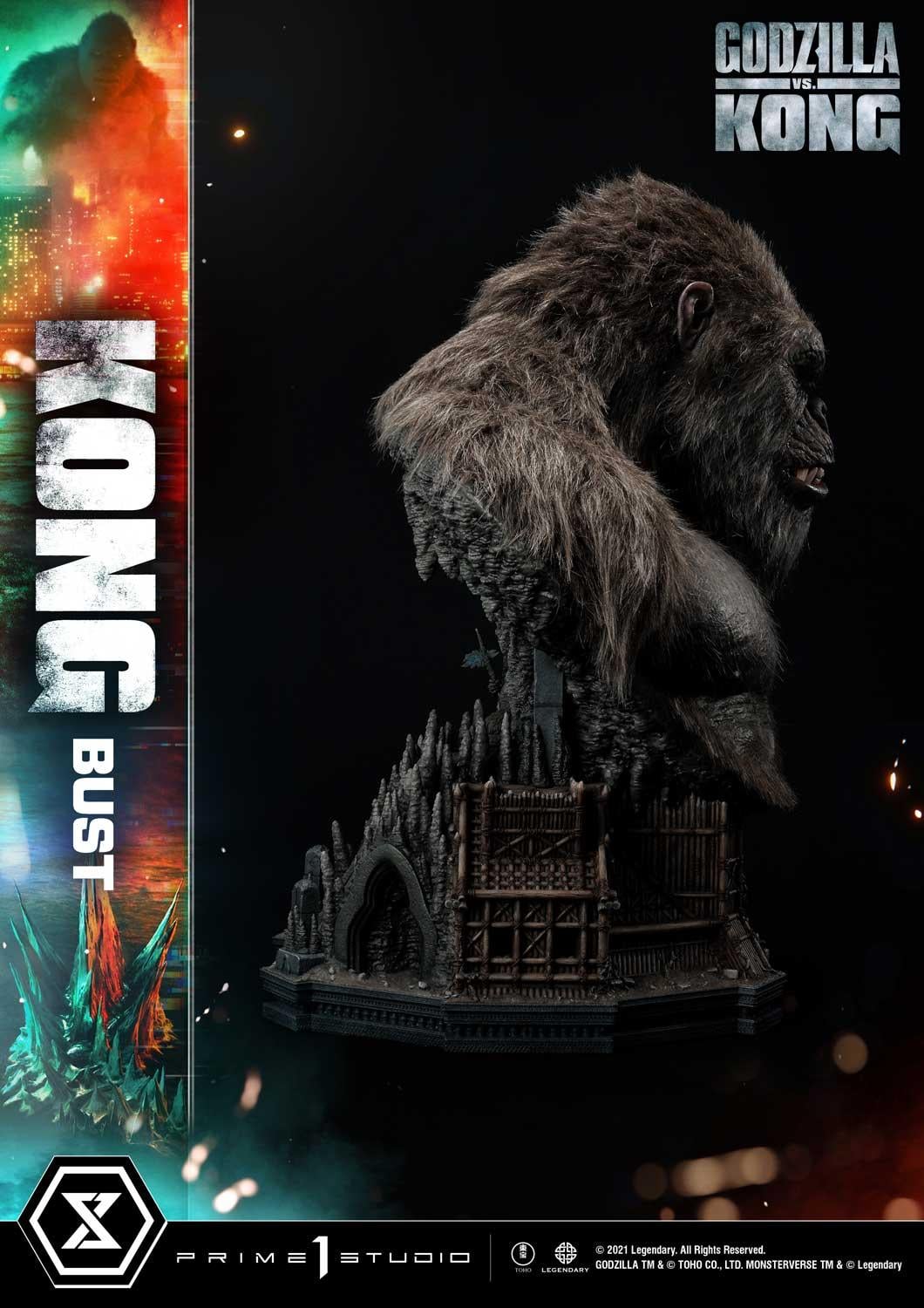 Life Size Godzilla vs Kong Kong Bust image 7