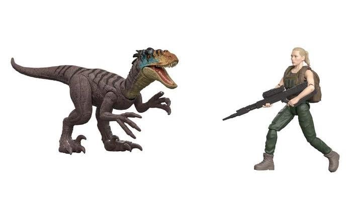 Jurassic World Rebirth Zora Bennett & Velociraptor Set image 3