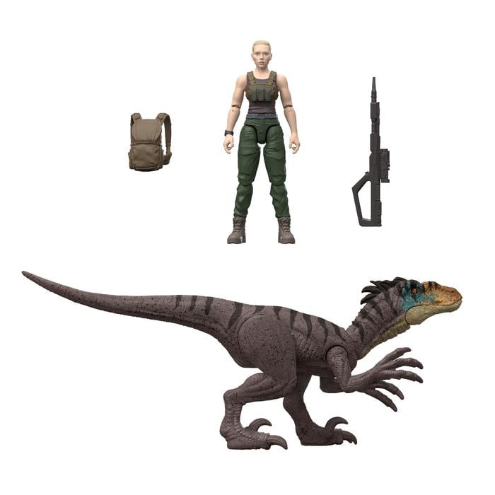 Jurassic World Rebirth Zora Bennett & Velociraptor Set image 7